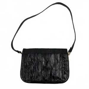 Michel Co. Black Eel Leather Shoulder Bag | OS Regular